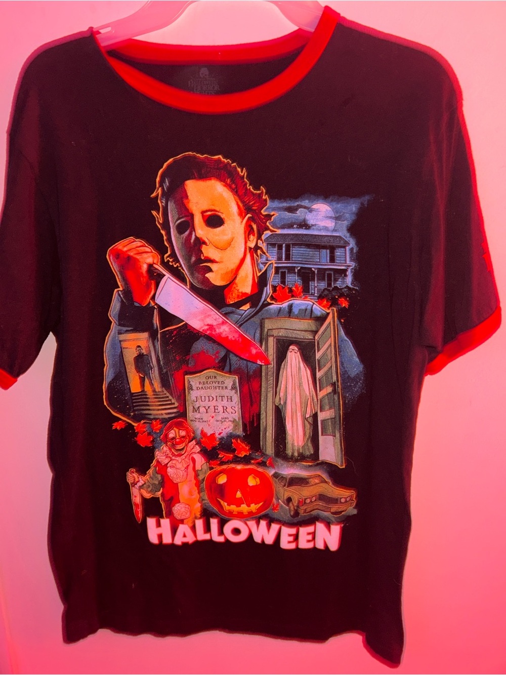 Universal Black and Red Michael Myers Halloween Kids Tee